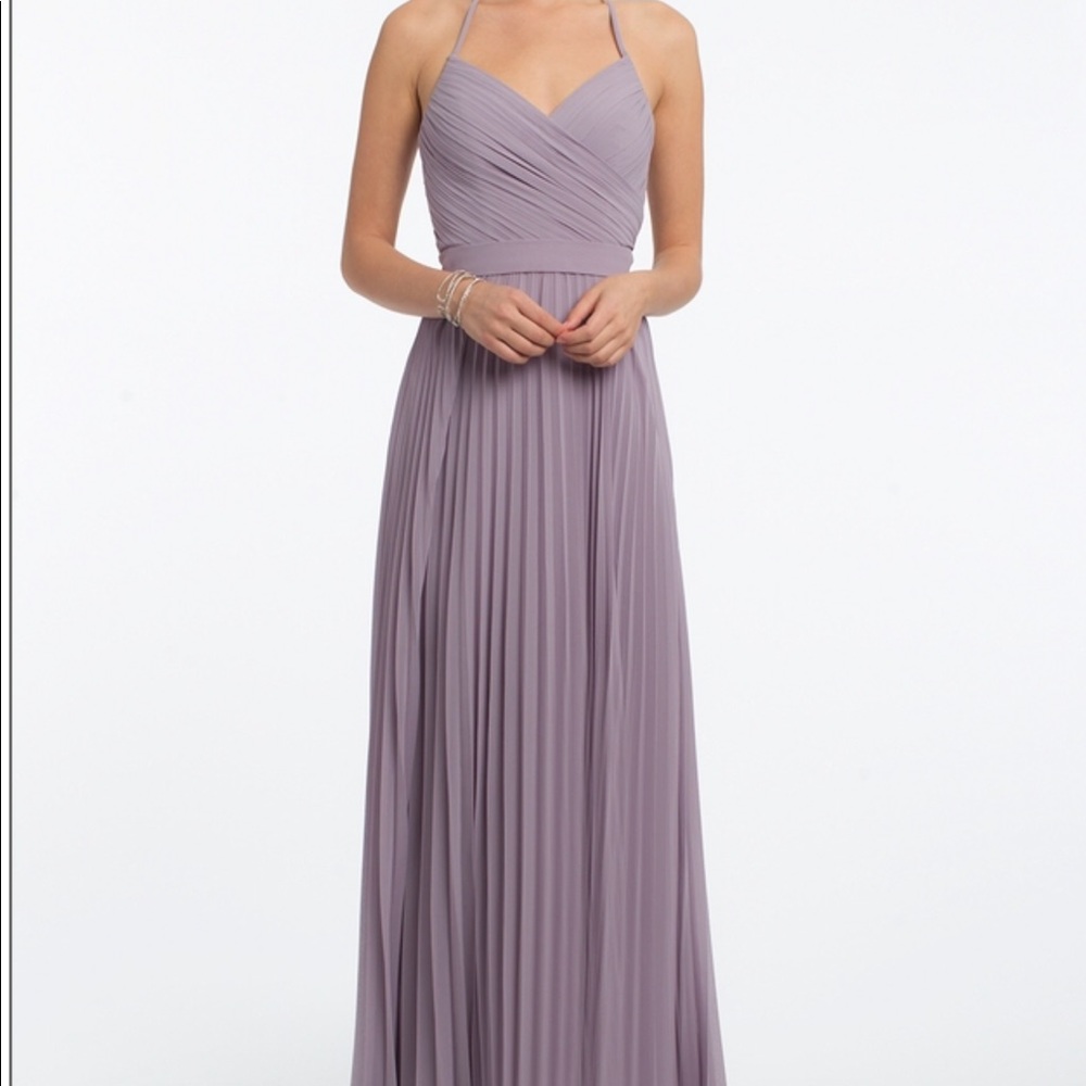 Brand NWT Chiffon Lace Up Back Pleat dress